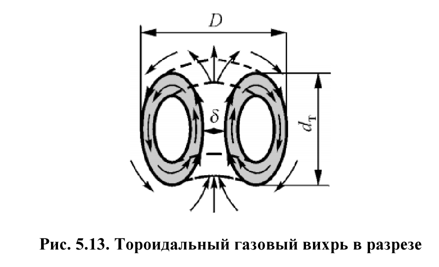 Рис. 1. Тороидальный газовый вихрь.