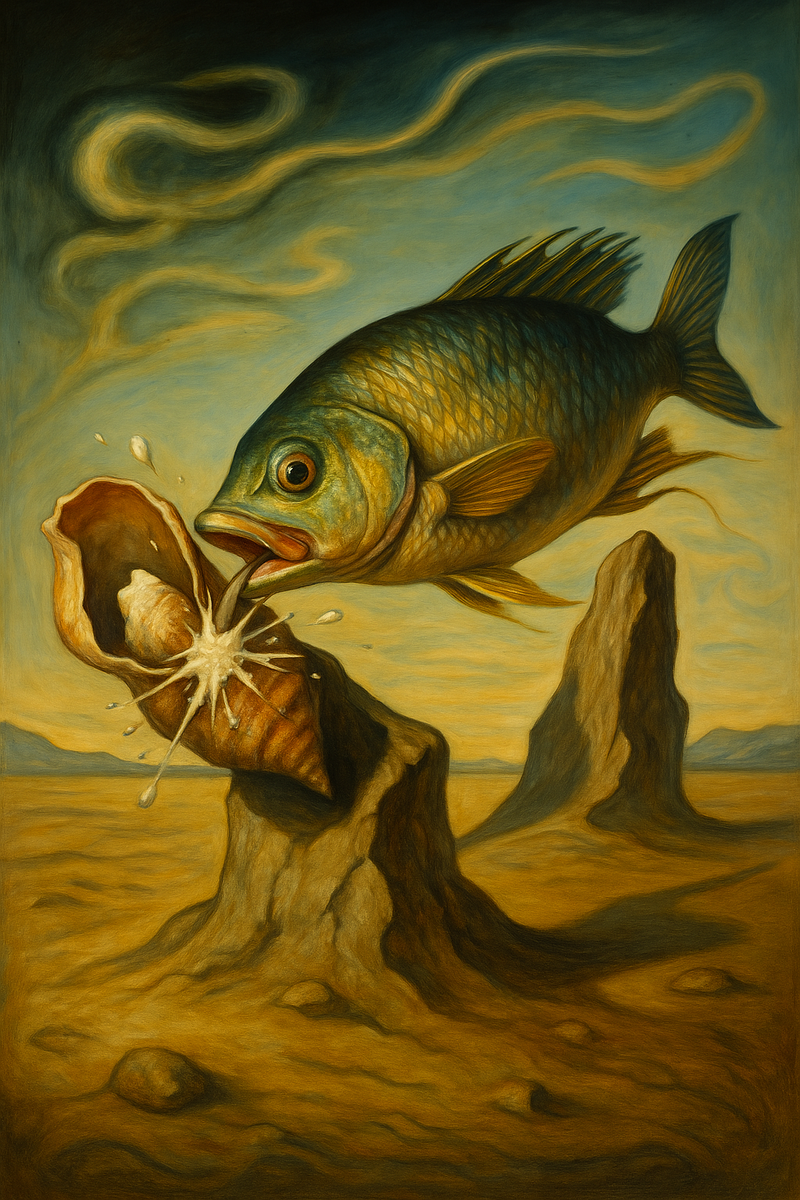 разбивают моллюсков о камни