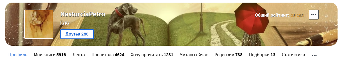 Скриншот моего профиля на LiveLib