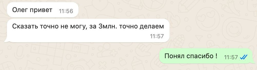 Оборот, который клиент заключает по сайту ежемесячно!