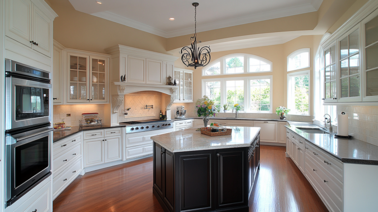    Роскошь и комфорт: классическая кухня до потолка svkuhni77