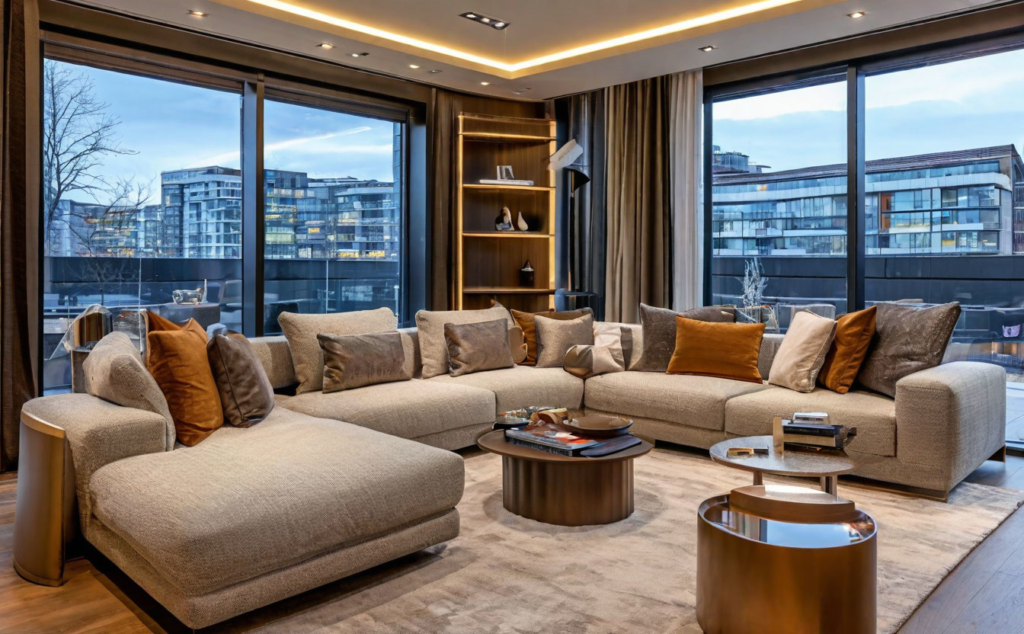    Гостиная с современным дизайном и техникой Keri