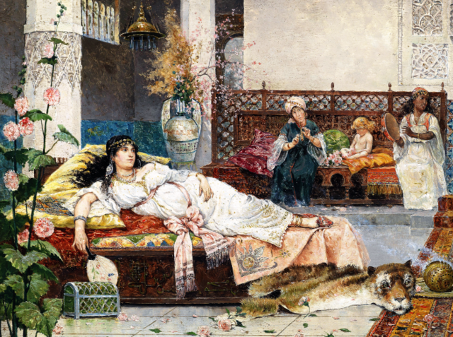 «Посещение гарема». Creative Commons CC0 1.0 «Универсальное общественное достояние».  Хуан Хименес Мартин (1855–1901)