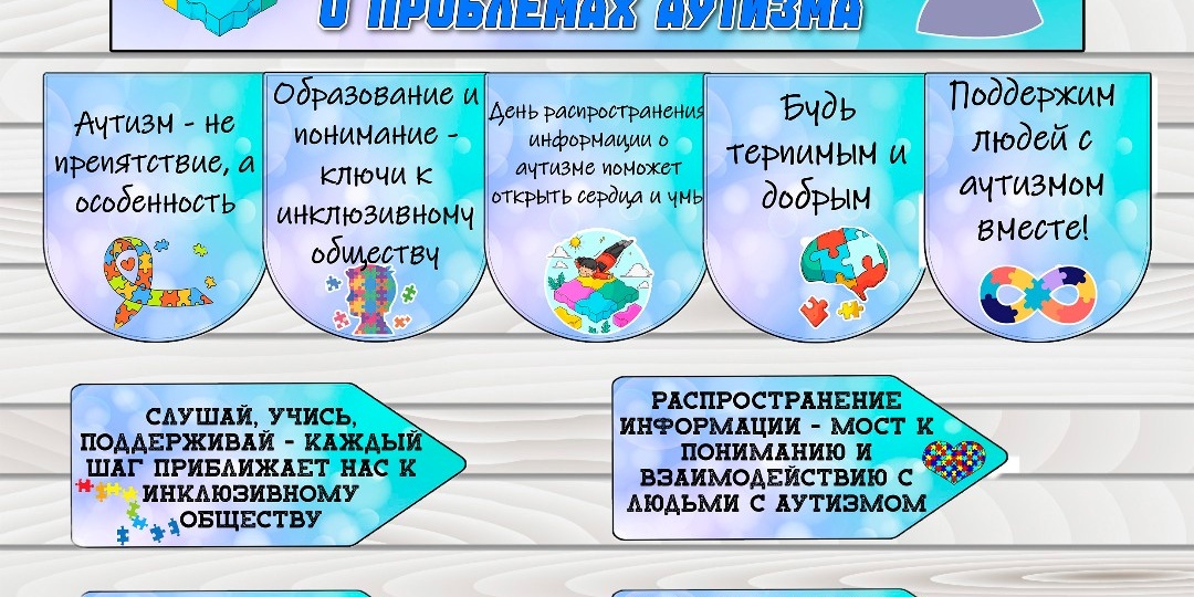 Оформление "Всемирный день распространения информации о проблеме аутизма" (2 апреля)