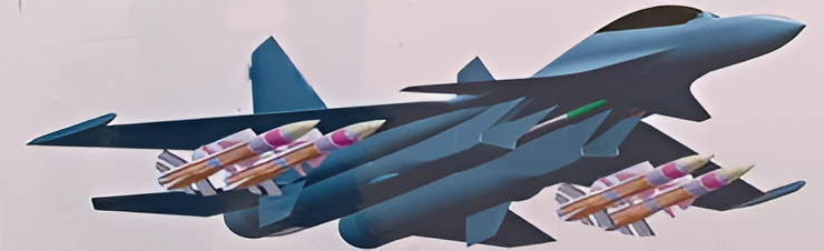    Су-30МКИ с четырьмя ракетами класса «воздух-поверхность» RudraM-III