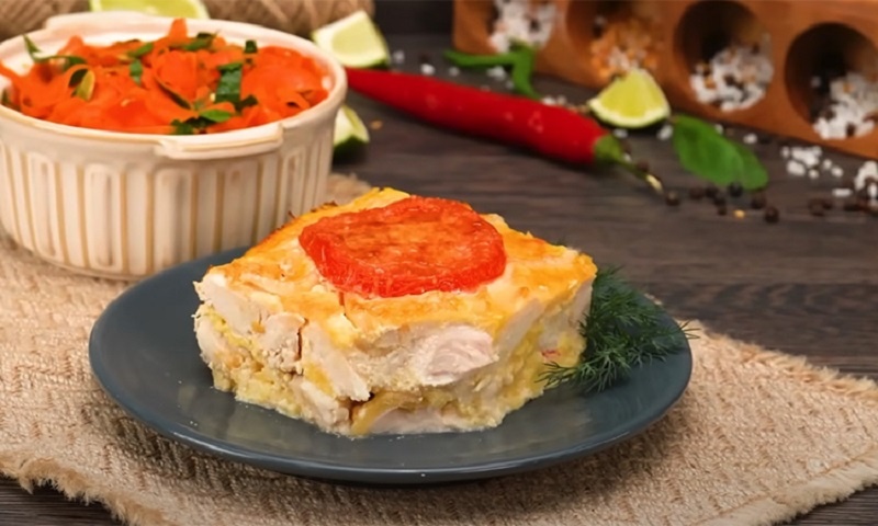 Курица в сырном кляре: быстрый рецепт особой запеканки 