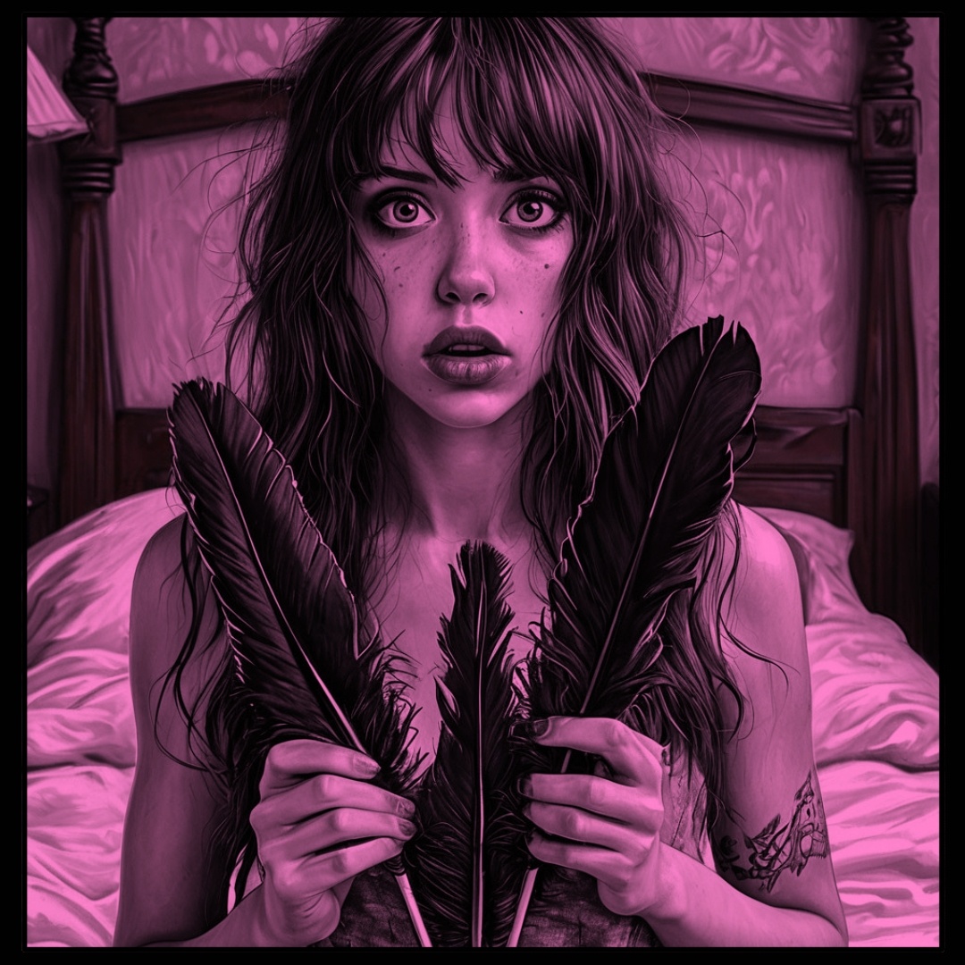 Но вчера вечером, когда я застилала постель, я нашла под подушкой три черных пера.