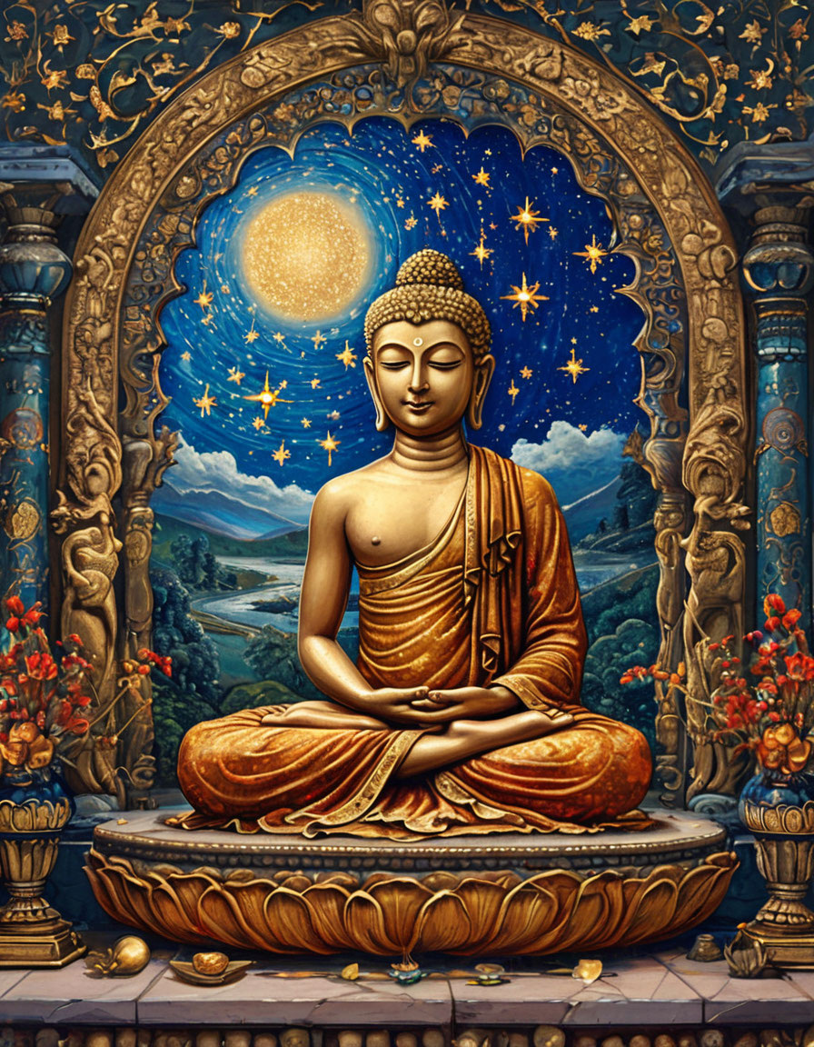 Медитирующий и звёзды