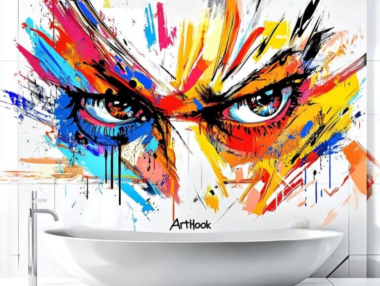    Абстрактный экспрессионизм в ванной: как создать уникальную роспись стен, которая вдохновит и расслабит Art-Hook.Ru