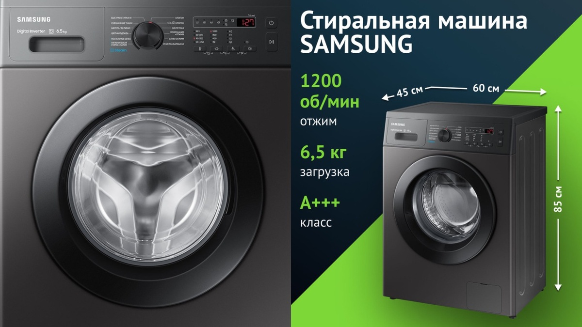 Samsung WW65AG4S20CXLP – Экономия без лишних кнопок