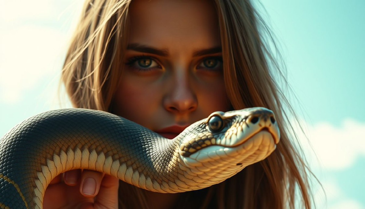 Лиза и змей.