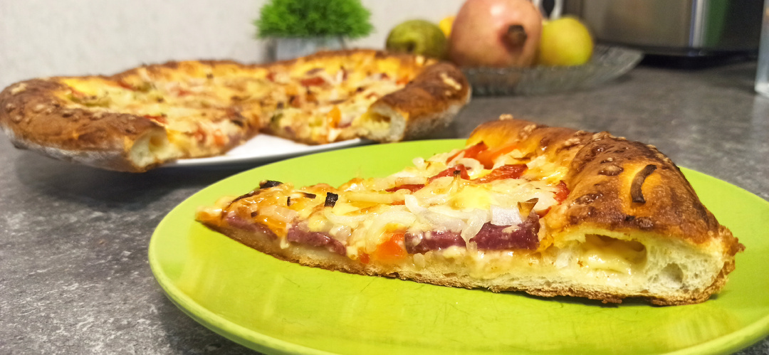 🍕 Домашняя пицца с сырными бортиками