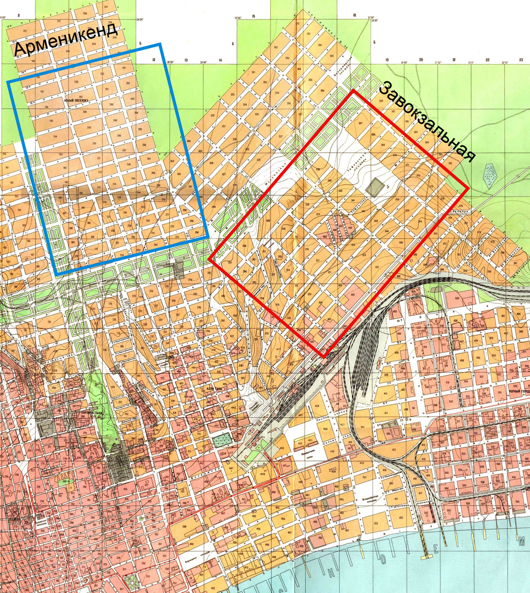 На план-карте 1898 года