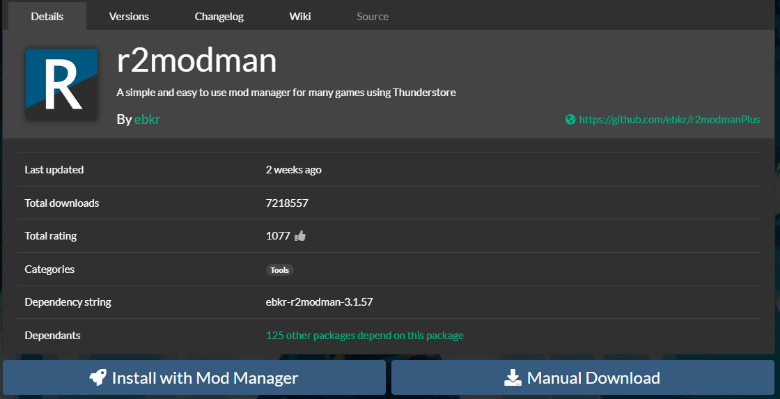 Нажимаем кнопку "Manual Downoload"