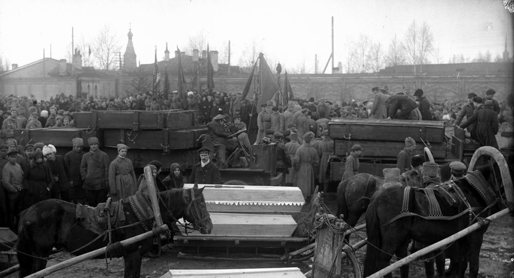 Похороны павших при подавлении Кронштадтского мятежа