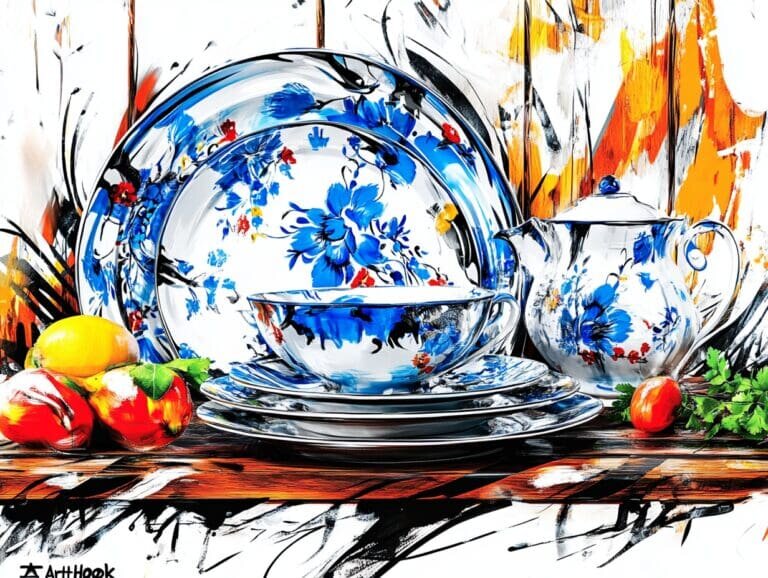    Создайте уникальные шедевры: роспись посуды в стиле гжель для кухни, которая вдохновляет и радует глаз Art-Hook.Ru