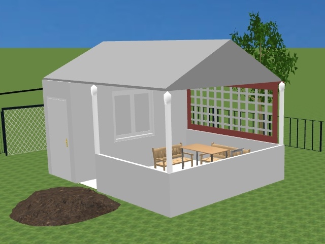 Приблизительный проект того, каким будет дом после перестройки.