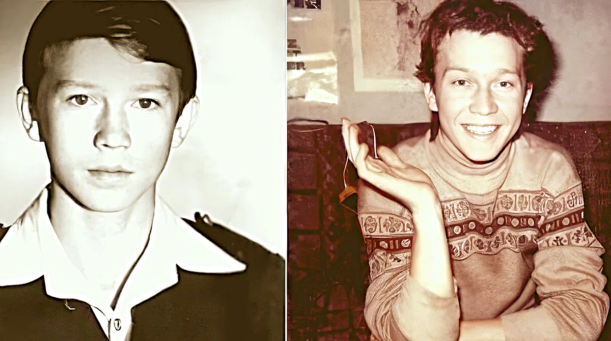 Евгений Миронов в юношестве 