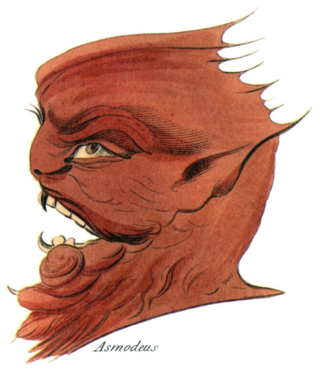 Изображение Асмодея из книги «Маг» Фрэнсиса Баррета, 1801 г.