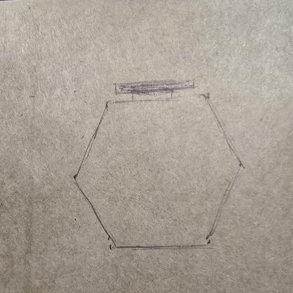 Набросала эскиз от руки для будущей банки