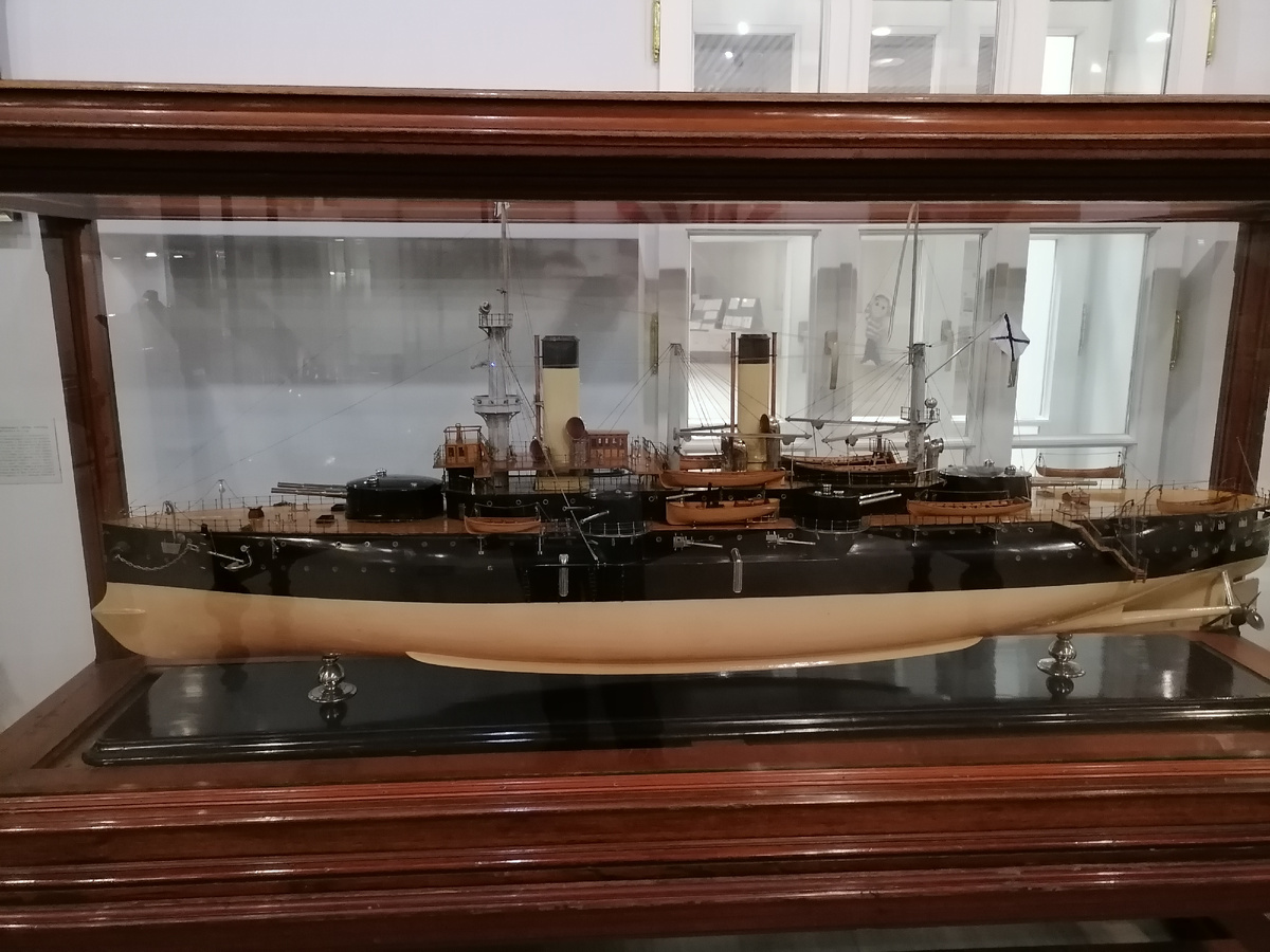 Эскадренный броненосец "Петропавловск" в экспозиции ЦВВМ