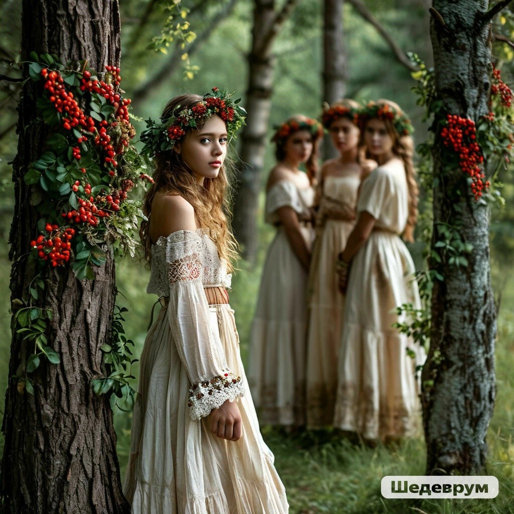 Девушки на Ивана Купала. 