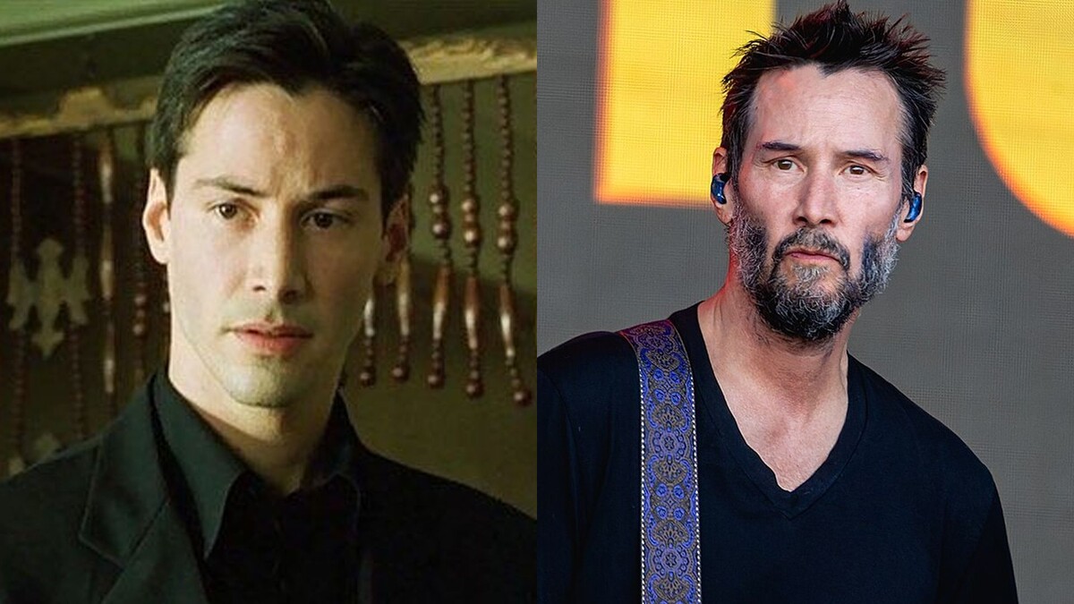    Киану Ривз в «Матрице» и сейчас