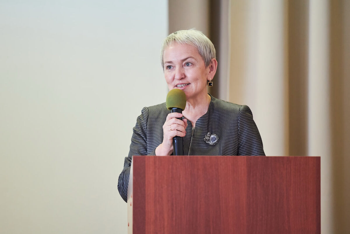    Приветственное слово министра здравоохранения Пермского края Анастасии Крутень. © Николай Оберемченко