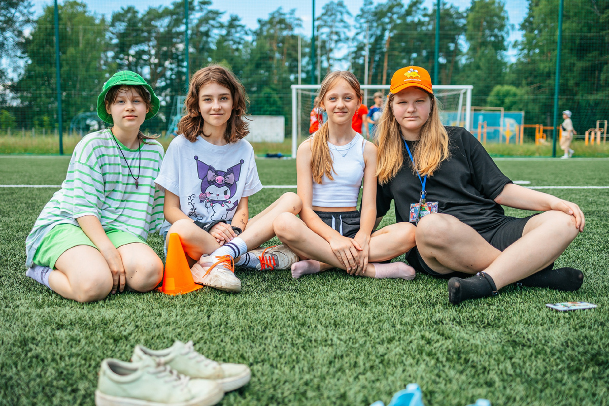 На футбольном поле