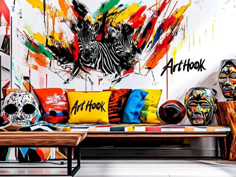    Африканские мотивы в гостиной: создайте яркую роспись стен и погрузитесь в экзотику вашего дома Art-Hook.Ru