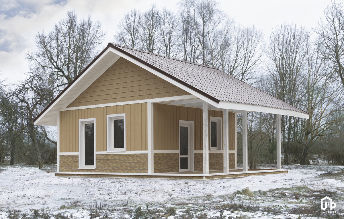 Высокий каменный цоколь