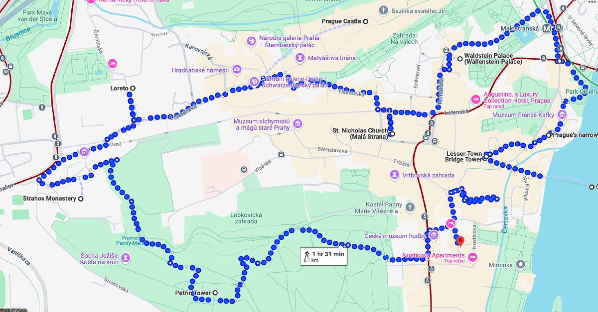 Пеший маршрут первого дня