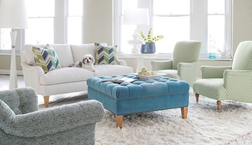 Владельцам питомцев рекомендуется выбирать мебель из замши, велюра и флока