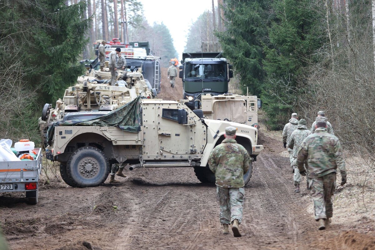    Поисково-спасательная операция на военном полигоне недалеко от Пабраде / Источник: © IMAGO/Robertas Riabovas/Global Look Press