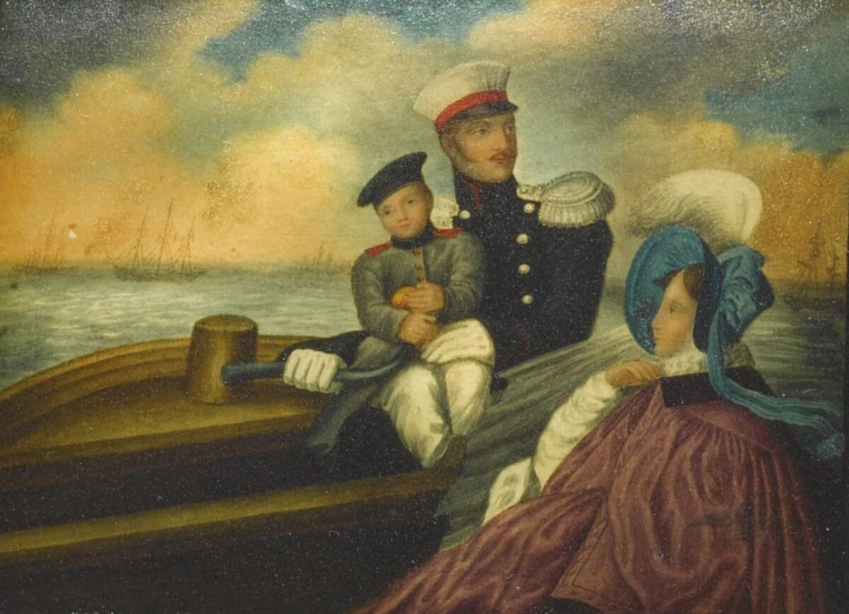 Николай I с супругой Александрой Федоровной и старшим сыном Александром