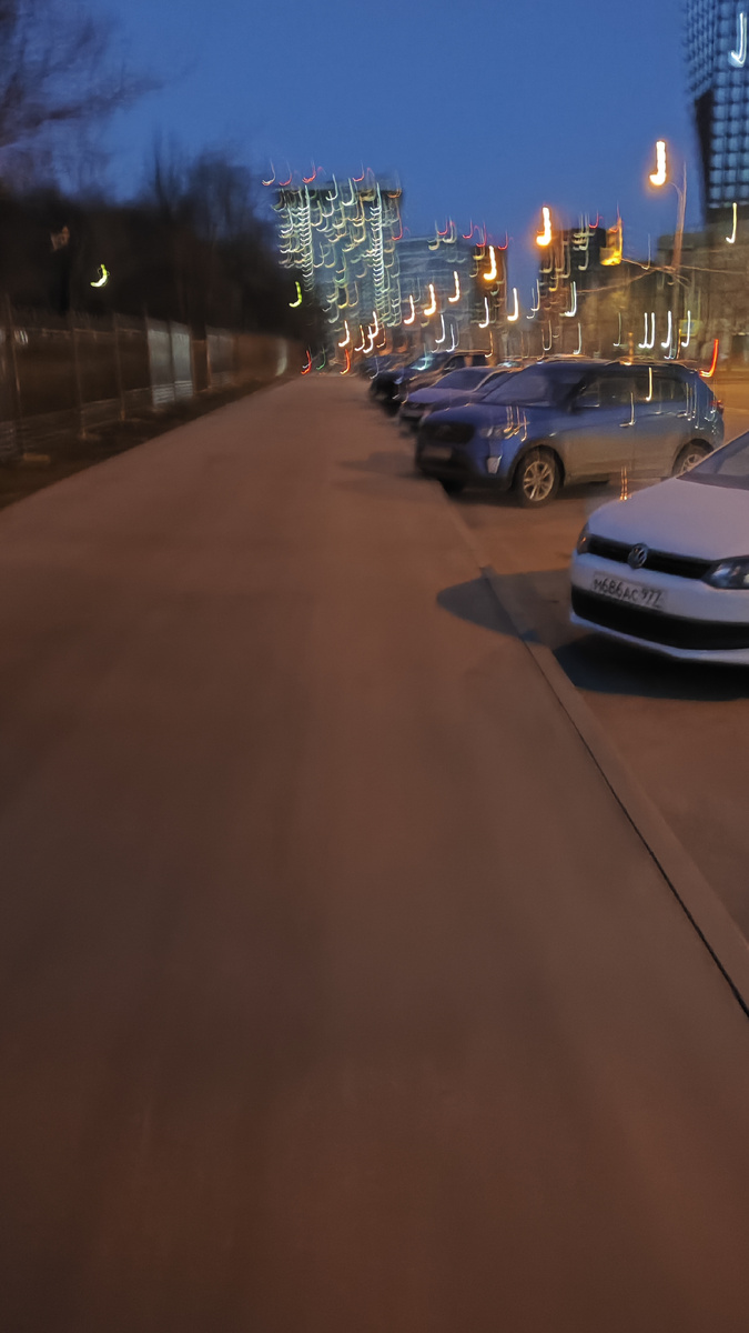 Качество съемки на ходу при плохом освещении...падает