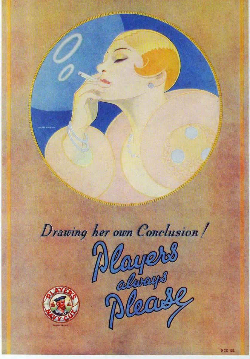 Реклама сигарет Player's Navy Cut, 1928 год