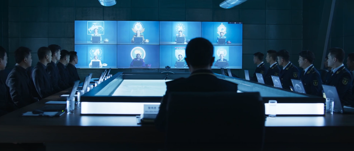 Кадр из китайского научно-фантастического телесериала «Три тела» 2023 года.