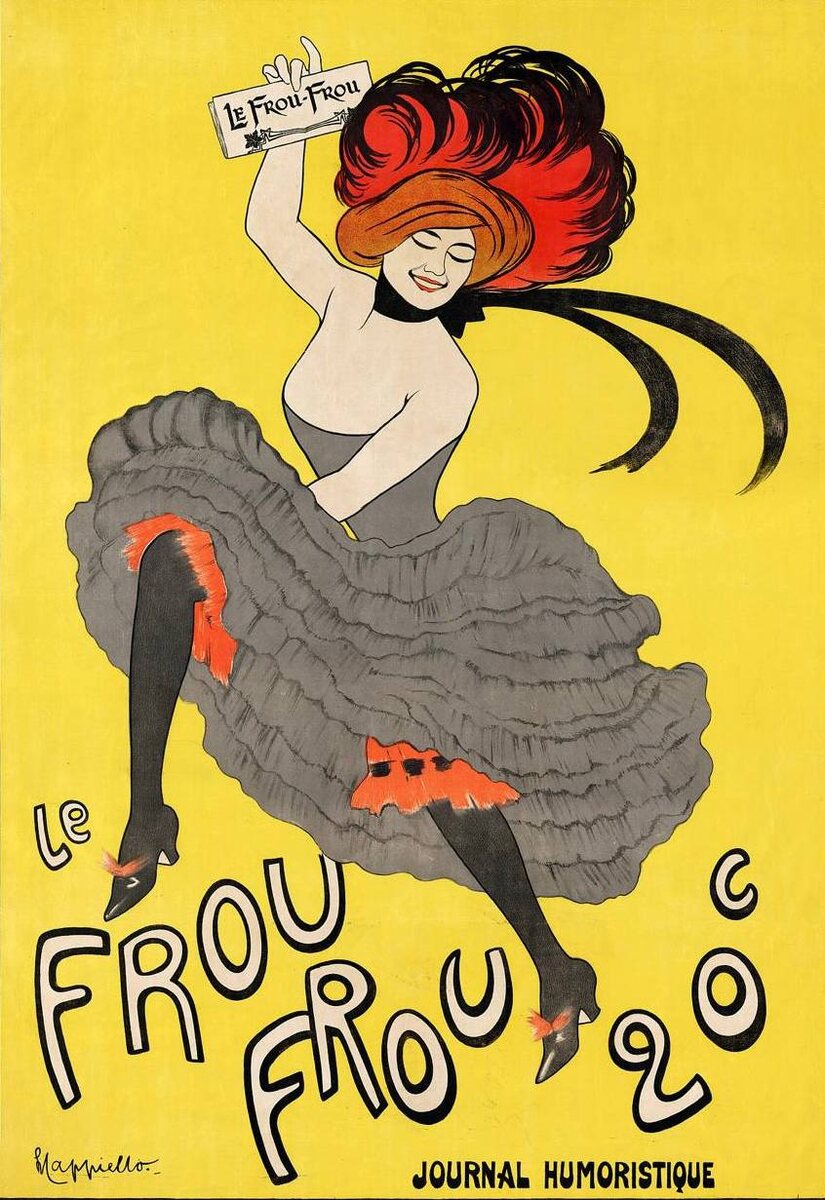 Каппьелло Л. Юмористическая газета «Le Frou-Frou». 1899
Цветная литография 
