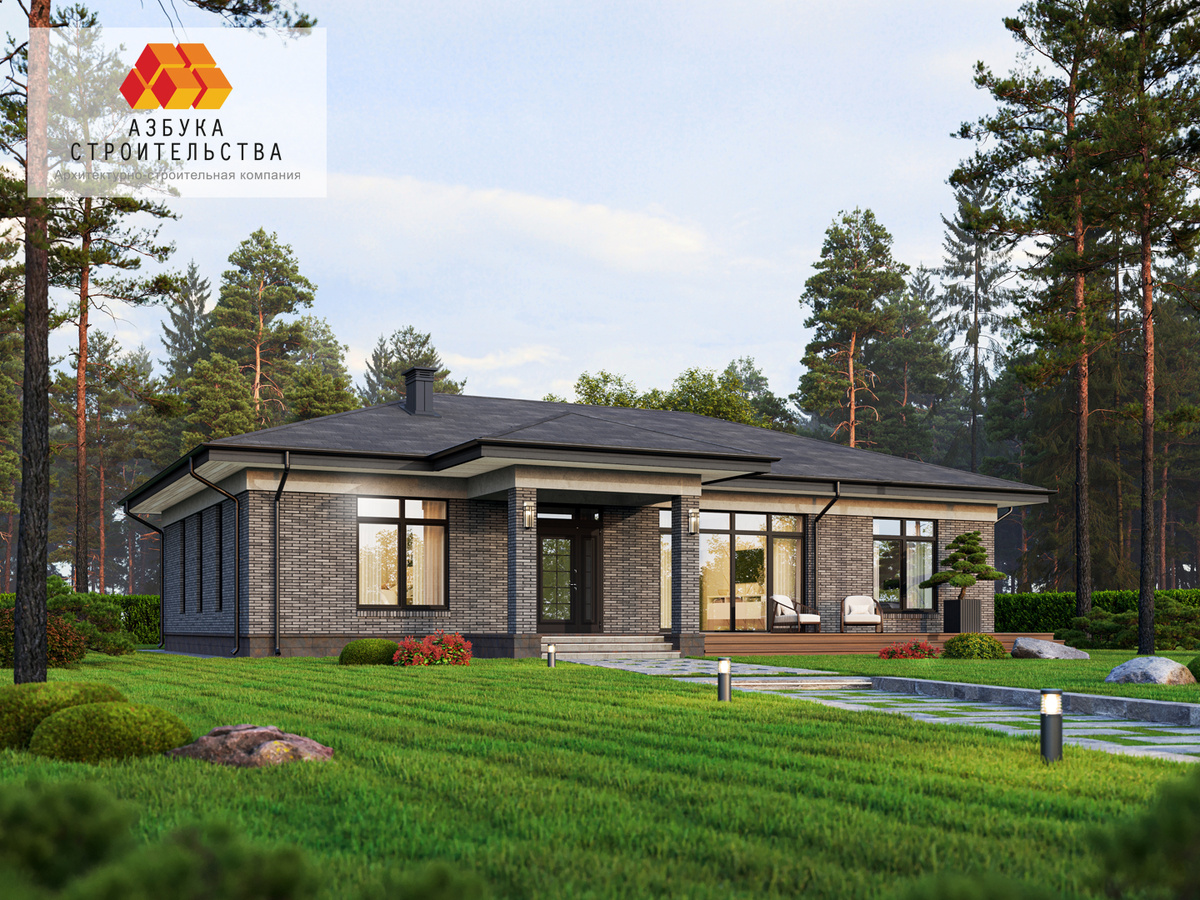 Проект дома DD-142. Главный фасад