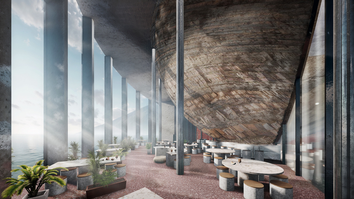 Интерьер. Плавучий ресторан SUNDIAL. Matveev_archgroup