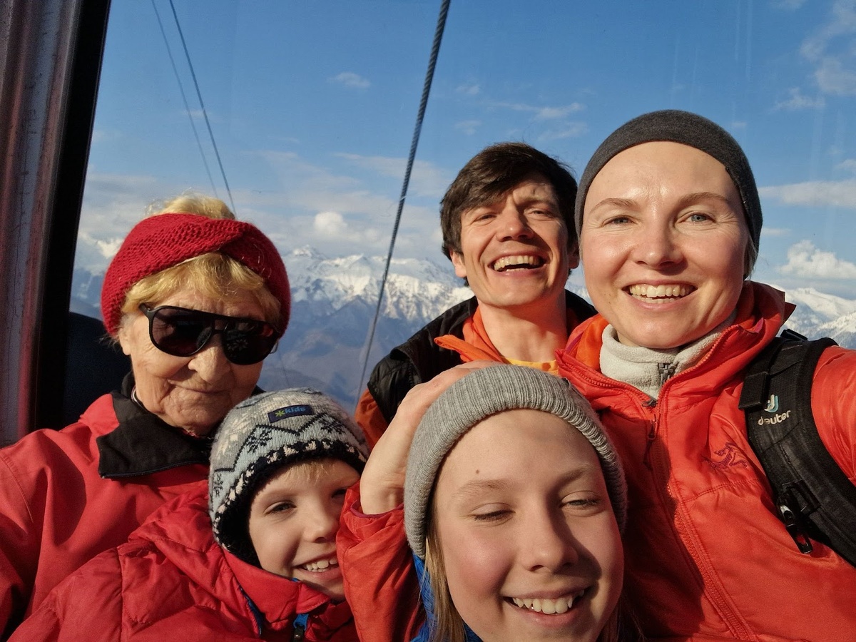 С нашей 95 летней бабушкой на курорте Красная Поляна