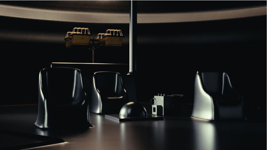 Интерьер «спортивной модели» Боба Лазара, воссозданный в рамках проекта «Гравитавр».