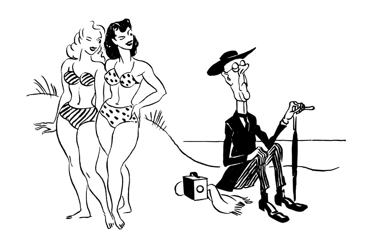 ФРАГМЕНТ МИНИ-КОМИКСА ОТ ХУДОЖНИКА-КАРИКАТУРИСТА ХЕРЛУФА БИДСТРУПА " НА ПАМЯТЬ О ЛЕТЕ "