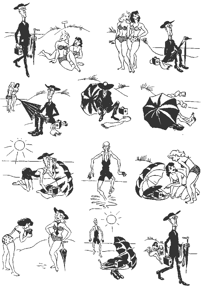 МИНИ-КОМИКС ОТ ХУДОЖНИКА-КАРИКАТУРИСТА ХЕРЛУФА БИДСТРУПА " НА ПАМЯТЬ О ЛЕТЕ "

