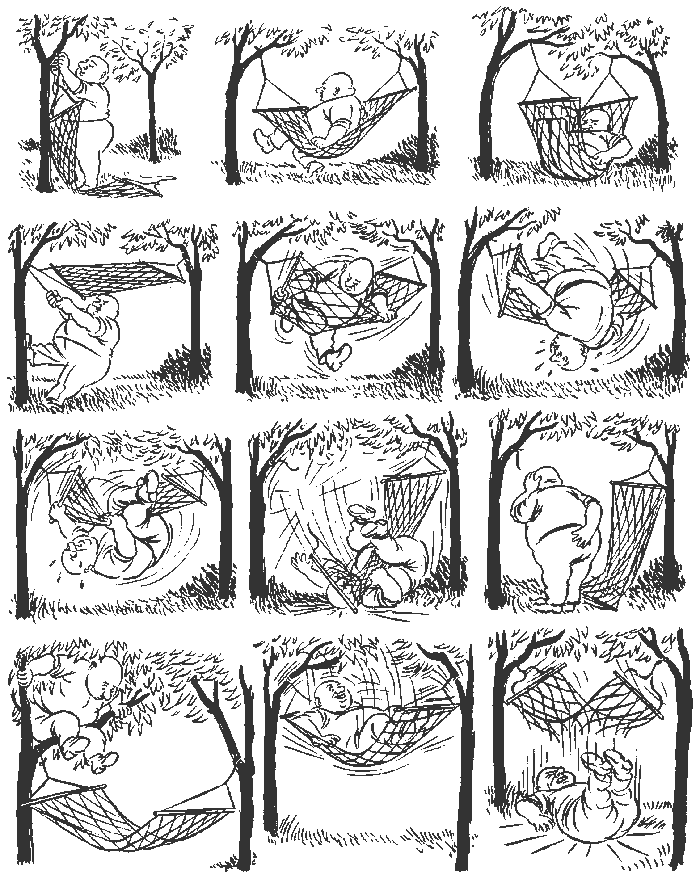 МИНИ-КОМИКС ОТ ХУДОЖНИКА-КАРИКАТУРИСТА ХЕРЛУФА БИДСТРУПА "СТРАСТИ ПО ГАМАКУ "