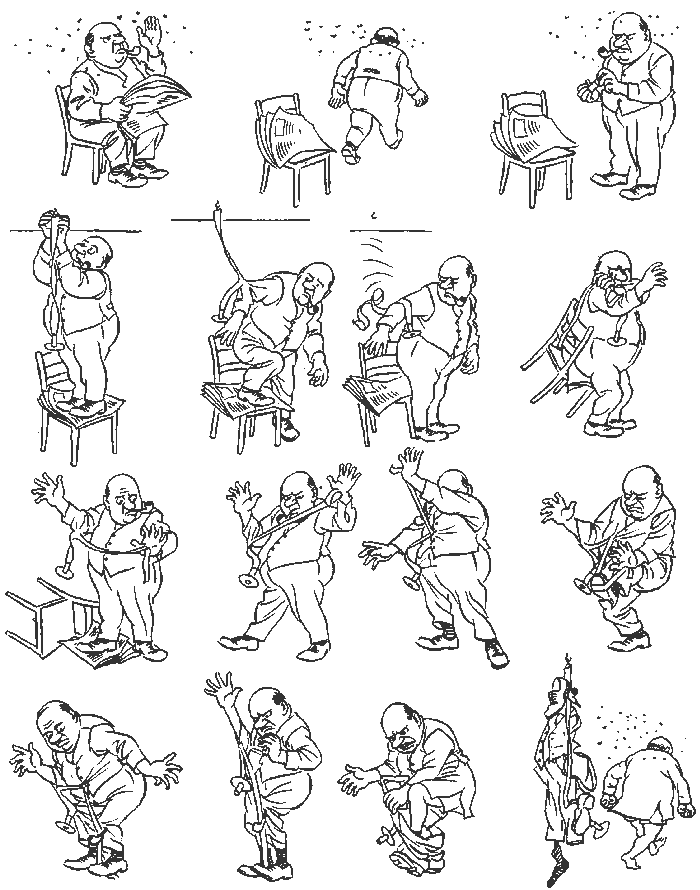 МИНИ-КОМИКС ОТ ХУДОЖНИКА-КАРИКАТУРИСТА ХЕРЛУФА БИДСТРУПА " МУХОЛОВКА "