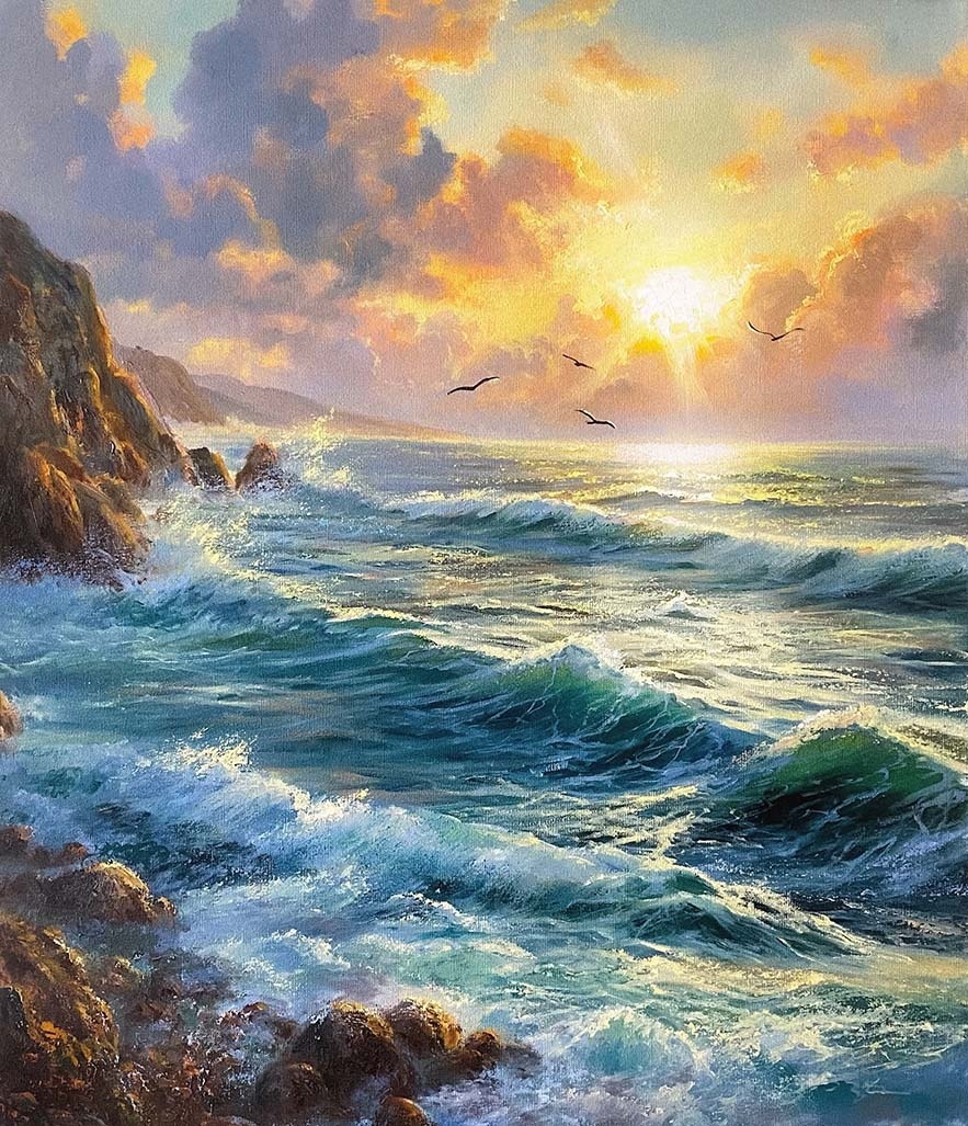 Тамара Масленик. "Морской пейзаж ". (70/60см)