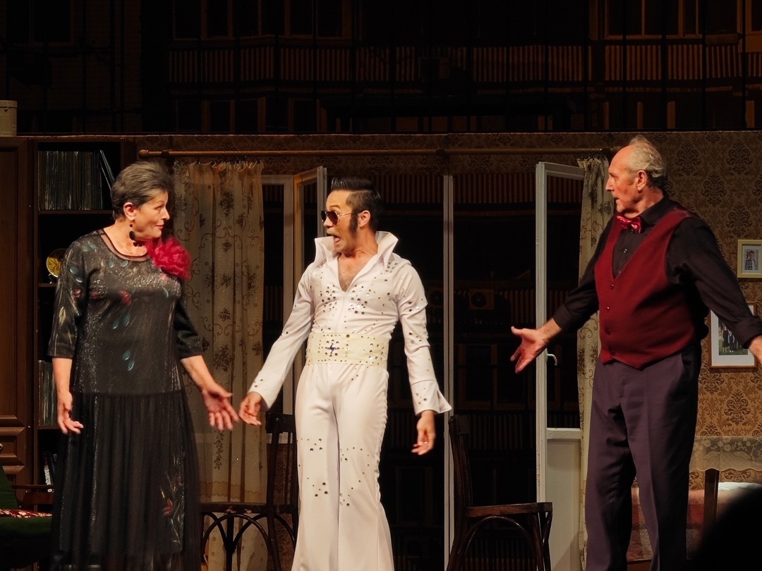 Заслуженные артисты РФ Т.Телегина и В.Башинский. В образе Элвиса Пресли Д.Музилов