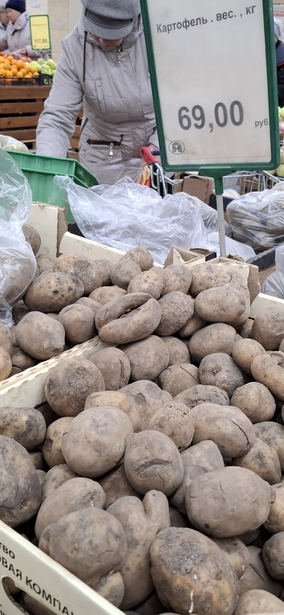 Гнилая, треснутая, битая. Сколько надо такой картошки перечистить,  чтобы поесть осталось